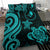 Yap Micronesian Bedding Set - Turquoise Tentacle Turtle - Polynesian Pride