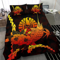Tahiti Polynesian Bedding Set - Swordfish With Hibiscus - Polynesian Pride
