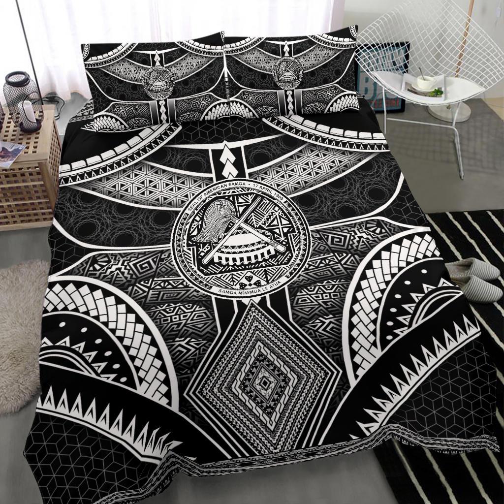 Polynesian Bedding Sets - American Samoa Coat Of Arm With Poly Patterns - Polynesian Pride