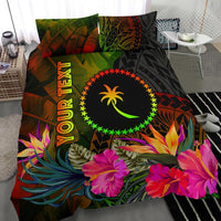 Chuuk Polynesian Personalised Bedding Set - Hibiscus and Banana Leaves - Polynesian Pride