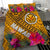 Hawaii Bedding Set - Kanaka Maoli With Hibiscus On Polynesian Patterns (YELLOW) - Polynesian Pride