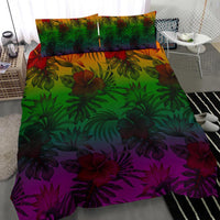 Polynesian Bedding Set - Green Hibiscus Patterns - Polynesian Pride