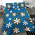 Hawaii Bedding Set - Hawaii Plumeria Blue Bedding Set - Jog Style - Polynesian Pride