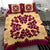 Hawaii Bedding Set - Hawaiian Quilt Plumeria Medallion Burgundy Bedding Set - AH - Polynesian Pride