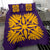 Hawaiian Bedding Set Royal Pattern - Purple And Gold - A3 Style - Polynesian Pride