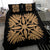 Hawaiian Bedding Set Royal Pattern - Black And Gold - A3 Style - Polynesian Pride