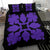 Hawaiian Bedding Set Royal Pattern - Black And Purple - C1 Style - Polynesian Pride