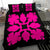 Hawaiian Bedding Set Royal Pattern - Black And Pink - C1 Style - Polynesian Pride