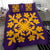 Hawaiian Bedding Set Royal Pattern - Black And Gold - C2 Style - Polynesian Pride