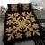 Hawaiian Bedding Set Royal Pattern - Black And Gold - C2 Style - Polynesian Pride