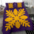 Hawaiian Royal Pattern Bedding Set - Purple And Gold - D1 Style - Polynesian Pride