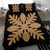 Hawaiian Royal Pattern Bedding Set - Black And Gold - D1 Style - Polynesian Pride