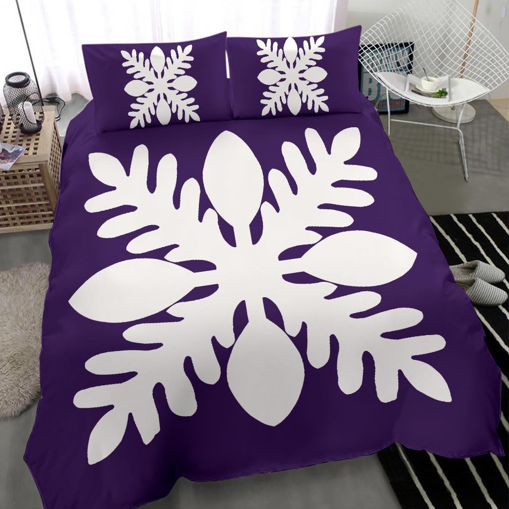 Hawaiian Royal Pattern Bedding Set - Purple - D1 Style - Polynesian Pride