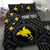 Papua New Guinea Personalised Bedding Set - Flag With Polynesian Patterns (Black) - Polynesian Pride
