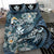 Kanaka Maoli (Hawaiian) Bedding Set - Waves Polynesian Turtle Hibiscus (Blue) - Polynesian Pride