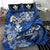 Kanaka Maoli (Hawaiian) Bedding Set - Waves Polynesian Turtle Hibiscus (Dark Blue) - Polynesian Pride