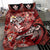 Kanaka Maoli (Hawaiian) Bedding Set - Waves Polynesian Turtle Hibiscus (Red) - Polynesian Pride