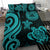 American Samoa Bedding Set - Turquoise Tentacle Turtle - Polynesian Pride