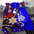 New Caledonia Bedding Set - Tribal Flower With Special Turtles Blue Color - Polynesian Pride