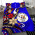 Niue Bedding Set - Tribal Flower With Special Turtles Blue Color - Polynesian Pride