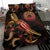 American Samoa Polynesian Bedding Set - Turtle With Blooming Hibiscus Gold - Polynesian Pride