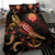 CNMI Polynesian Bedding Set - Turtle With Blooming Hibiscus Gold - Polynesian Pride