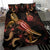 New Caledonia Polynesian Bedding Set - Turtle With Blooming Hibiscus Gold - Polynesian Pride