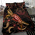 Palau Polynesian Bedding Set - Turtle With Blooming Hibiscus Gold - Polynesian Pride