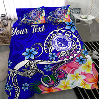 FSM Custom Personalised Bedding Set - Turtle Plumeria (Blue) - Polynesian Pride