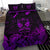 Maori Aotearoa Rugby Haka Bedding Set New Zealand Silver Fern - Purple - Polynesian Pride