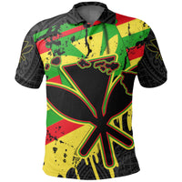 Hawaii Kanaka Maoli Flag Polo Shirt My Blood - Polynesian Pride