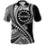 Atiu Cook Islands Polo Shirt Black Polynesian Wave Style LT9 Adult Black - Polynesian Pride