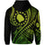 Custom Atiu Cook Islands Hoodie Green Polynesian Wave Style LT9 - Polynesian Pride