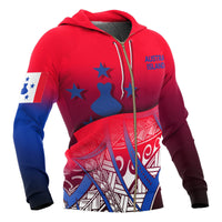 Austral Islands Coat of Arms Zip up Hoodie Polynesian Pattern - Polynesian Pride