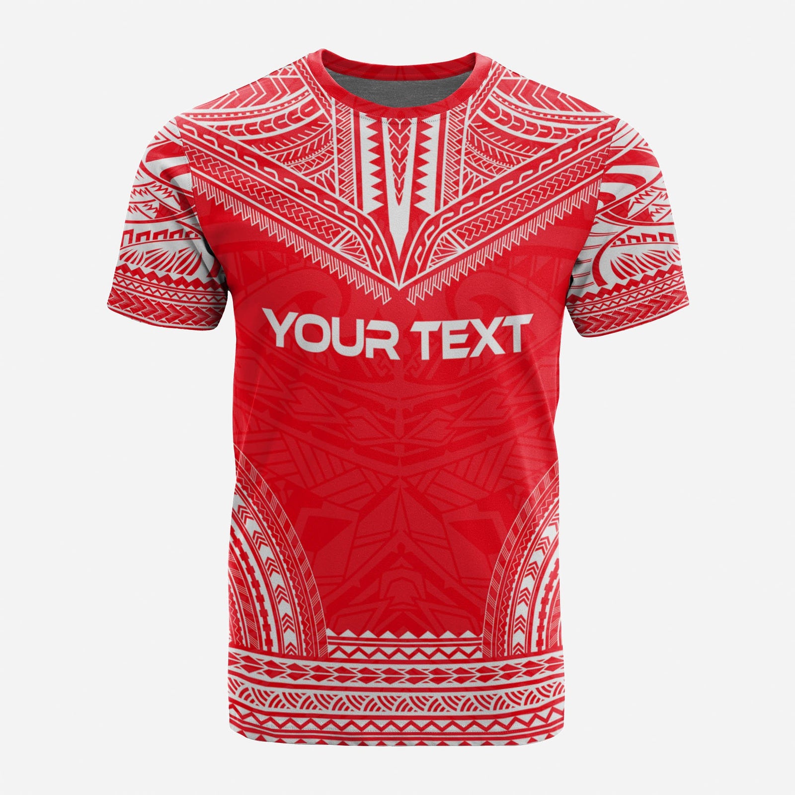 Austral Islands Custom T Shirt Austral Islands Flag Polynesian Chief Tattoo Red Version Unisex Red - Polynesian Pride