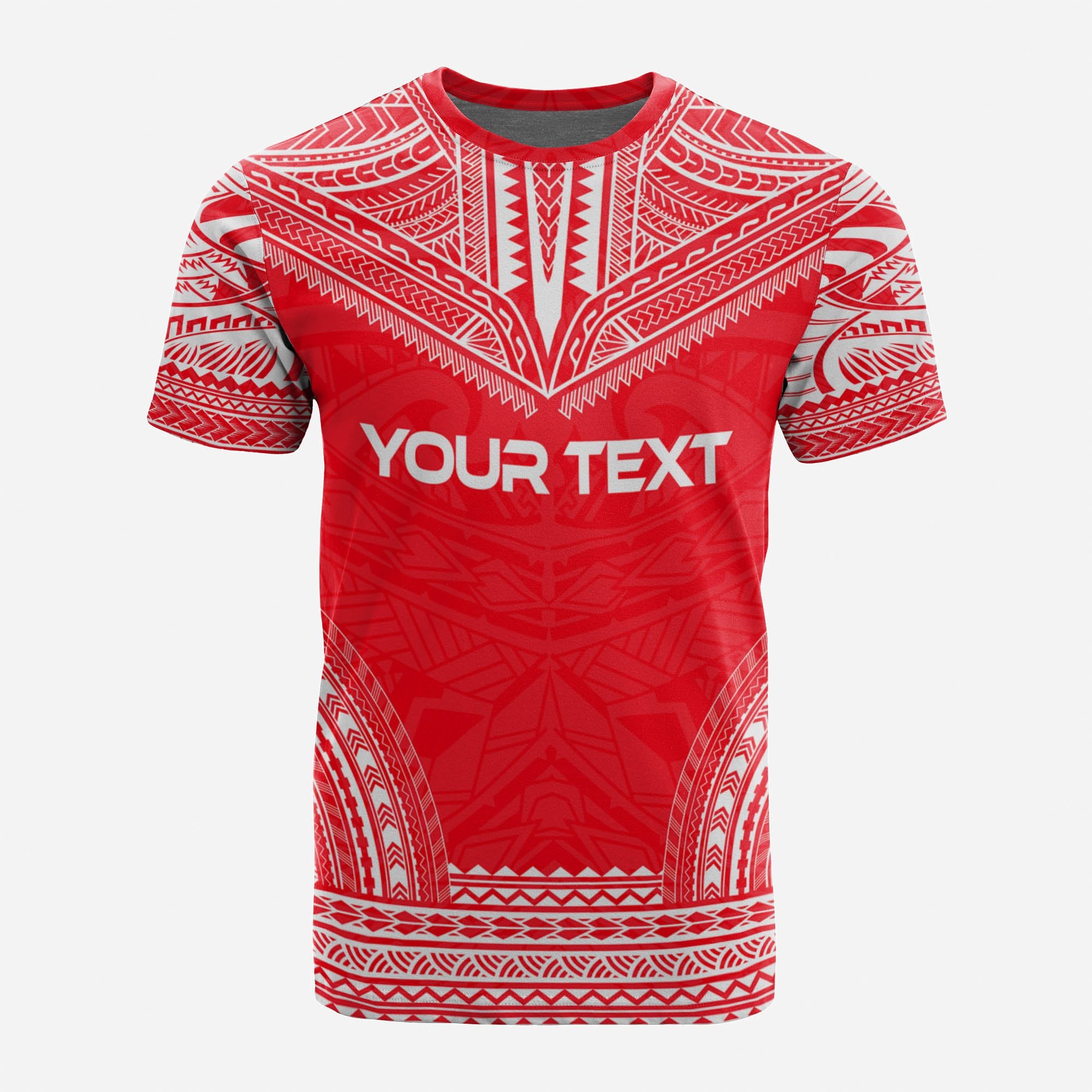 Austral Islands Custom T Shirt Austral Islands Flag Polynesian Chief Tattoo Red Version Unisex Red - Polynesian Pride