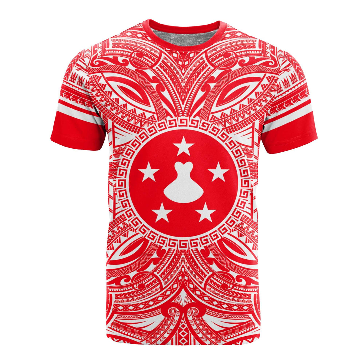 Austral Islands T Shirt Austral Islands Coat of Arms Polynesian Flag Color Unisex Red - Polynesian Pride