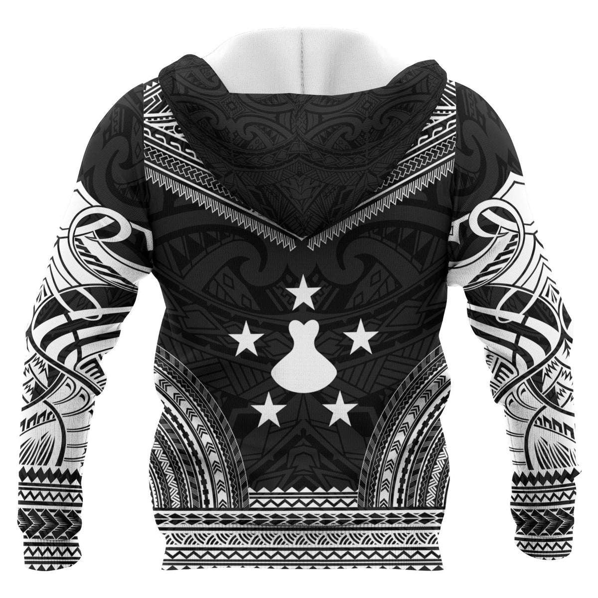 Austral Islands Polynesian Chief Custom Hoodie Black Version Unisex Black - Polynesian Pride