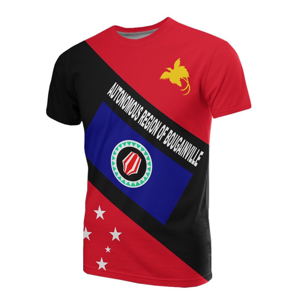 Papua New Guinea T Shirt PNG Flag Autonomous Region of Bougainville Province Flag Unisex Red - Polynesian Pride