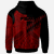Federated States of Micronesia Zip Hoodie Red Color Symmetry Style - Polynesian Pride