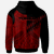 Tonga Hoodie Red Color Symmetry Style - Polynesian Pride