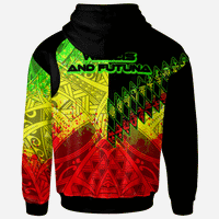 Wallis and Futuna Hoodie Reggage Color Symmetry Style - Polynesian Pride