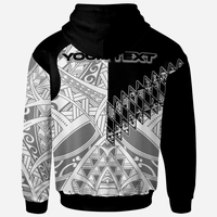 American Samoa Custom Zip Hoodie Symmetry Style - Polynesian Pride