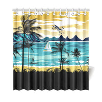 Hawaiian Poster View Classic Shower Curtain - Polynesian Pride