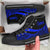 Samoa High Top Shoes Blue - Polynesian Tentacle Tribal Pattern Unisex Black - Polynesian Pride