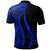 Niue Polo Shirt Blue Polynesian Tentacle Tribal Pattern - Polynesian Pride