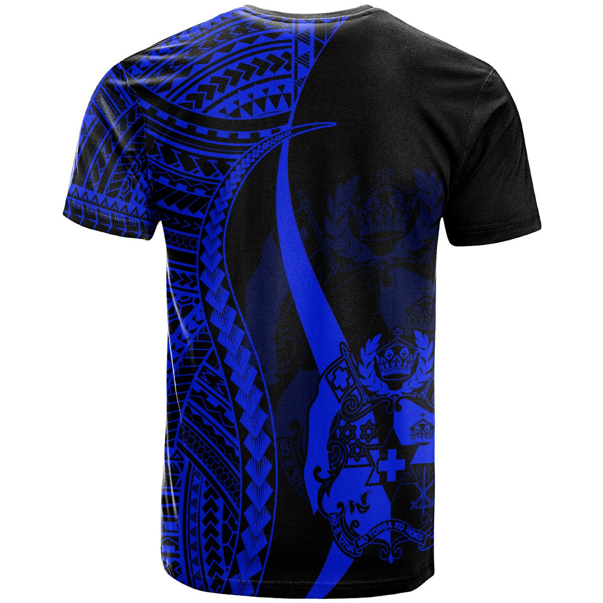 Tonga Custom T Shirt Blue Micronesian Tentacle Tribal Pattern - Polynesian Pride