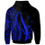 Kosrae Custom Zip up Hoodie Blue Tentacle Tribal Pattern - Polynesian Pride