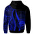 Federated States of Micronesia Custom Zip up Hoodie Blue Tentacle Tribal Pattern - Polynesian Pride