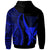 Hawaii Hoodie Blue Tentacle Tribal Pattern - Polynesian Pride